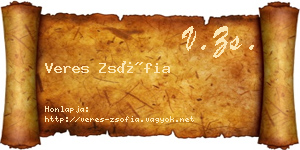 Veres Zsófia névjegykártya